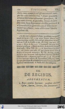 XXI. De Regibus - XXV. Atticus.