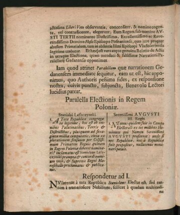 Paralella Electionis in Regem Poloniae