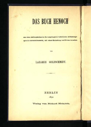 Das Buch Henoch