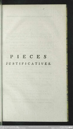 Pieces Justificatives