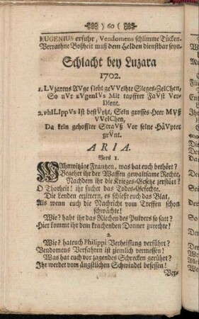 Schlacht bey Luzara 1702.