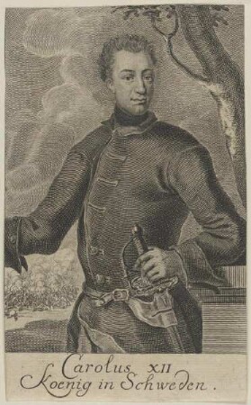 Bildnis des Carolus XII., Koenig von Schweden
