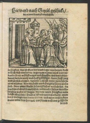 Hie ward nach Grysel geschickt/ die newen braut zu entpfahen.