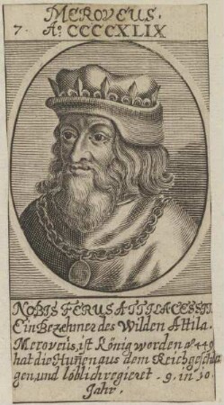 Bildnis von Mercveus, König der Franken