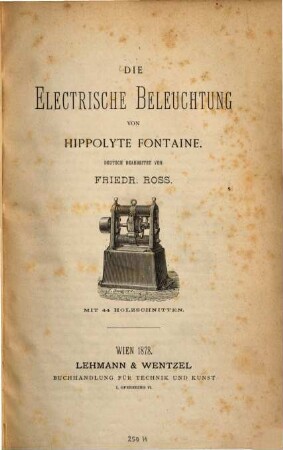 Die electrische Beleuchtung