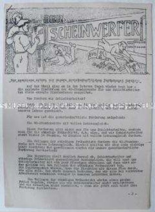 Hektografiertes Mitteilungsblatt der KPD Hamburg-Harburg