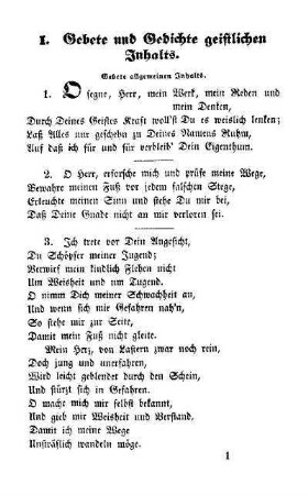 I. Gebete und Gedichte geistlichen Inhalts