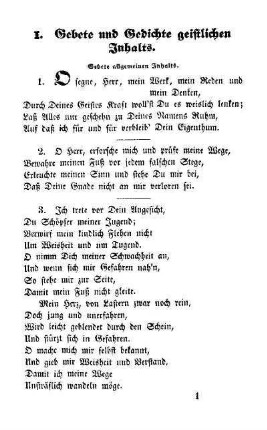 I. Gebete und Gedichte geistlichen Inhalts
