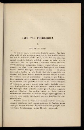 255-273, Facultas Theologica