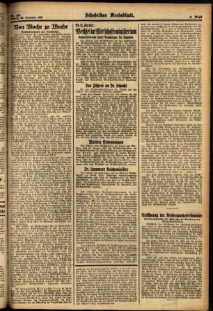 Zweite Ausgabe vom Montag, den 29. November 1937.