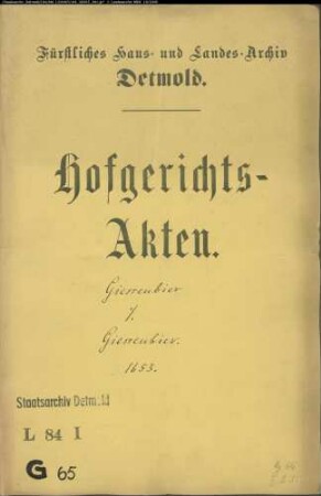 Giessenbier, Henrichs, Bürgermeisters Erben gegen Jobst Giessenbier als Kurator der Krudupschen Gläubiger - Schuldforderung