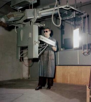 Arbeiter im Druckhaus Einheit