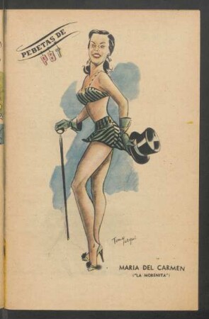 María del Carmen, ("La Morenita") - [Caricatura] : Pebetas de PBT