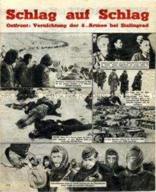 Abwurf-Flugblatt der Alliierten zur Schlacht bei Stalingrad und zur Bombardierung der Krupp-Werke in Essen