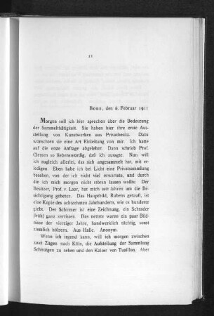 Bonn, den 6. Februar 1911