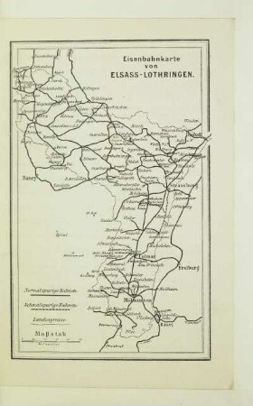Eisenbahnkarte von Elsass-Lothringen