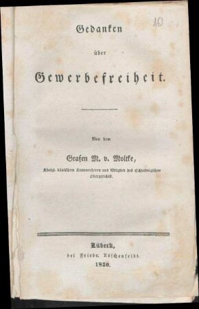 Gedanken über Gewerbefreiheit