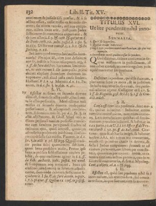 Titulus XVI. Ut lite pendente nihil innovetur