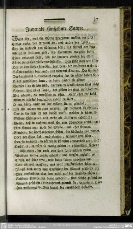 Juvenals fünfzehte Satyre