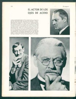 El actor de los ojos de acero - Lionel Barrymore