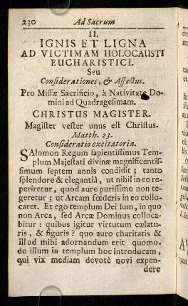 230-251, Praxis praeparandi se ad Sacrificium Missae tempore Nativitatis & gratiarum actio.