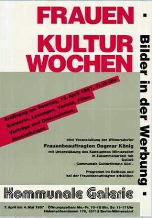 Frauen Kulturwochen Bilder in der Werbung