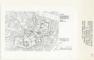 Altstadtring München (Diplomarbeit bei Willy Kreuer): Bauabschnittsplan, Lageplan 1:1000