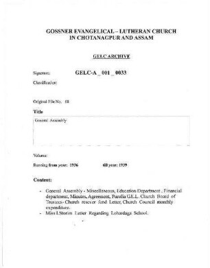General Assembly