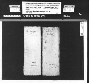 Küchenmeisterrechnungen des Stifts Ellwangen