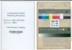 Entnazifizierung Kaethe Hannemann , geb. 19.02.1896 (Volkswirtin)