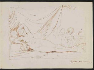 Venus und Amor [Aus dem Stammbuch des Freiherrn von Berlepsch]