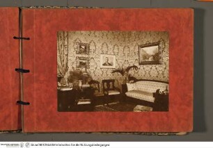 Album mit Fotografien aus dem Palazzo ZuccariAnsicht des Salotto Azzurro im zweiten Obergeschoss - Riccio-Album