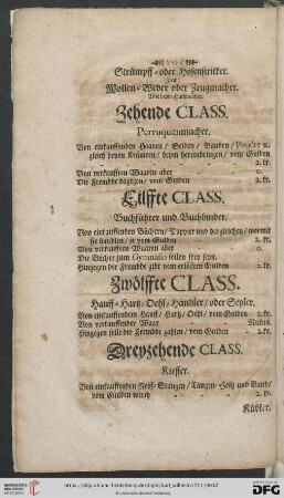 Eilffte Class: Buchführer und Buchbinder