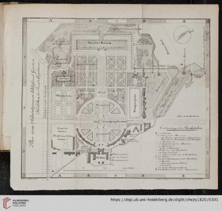 Plan vom Schwetzinger Schloss und Garten