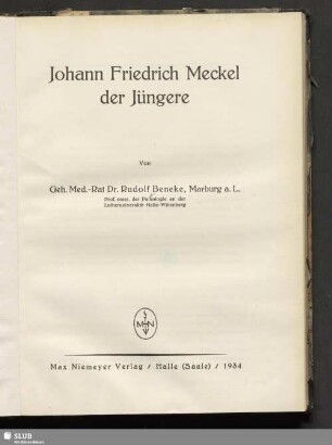 Johann Friedrich Meckel der Jüngere