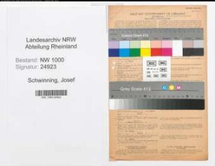 Entnazifizierung Josef Schwinning, geb. 08.02.1904 (Verm.Techniker)