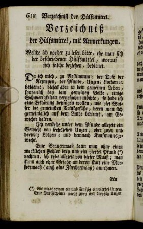 Verzeichniß der Hülfsmittel, mit Anmerkungen.