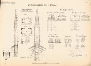 Oderbrücke, Ohlau: Portalständer, Lagerkörper: Schnitte 1:20