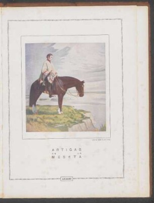 "Artigas en la meseta", óleo de Carlos M. de Herrera - [Ilustración]