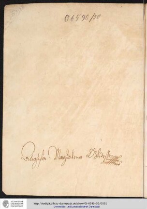[Autogramm von Auguste Magdalene von Hessen-Darmstadt (1657-1674)]