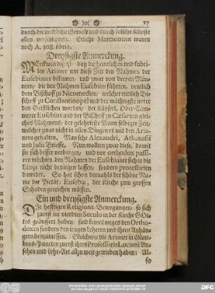 Dreysigste Anmerckung.