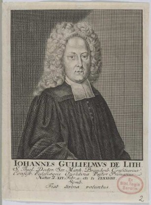 Bildnis des Iohannes Guilielmvs de Lith