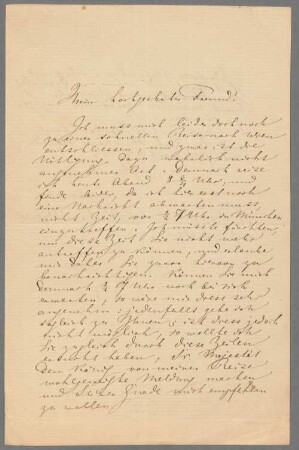 Richard Wagner (1813-1883) Autographen: Brief von Richard Wagner an Franz Seraph von Pfistermeister - BSB Autogr.Cim. Wagner, Richard.86