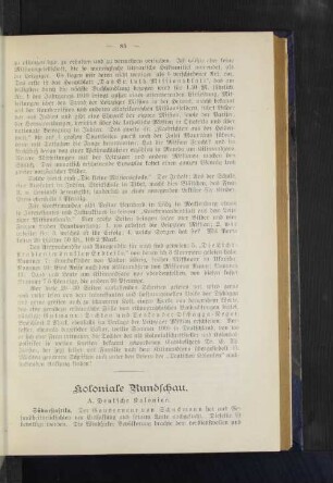 Koloniale Rundschau.