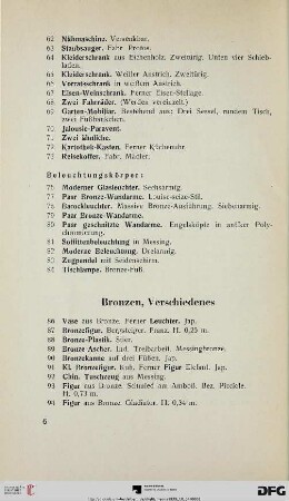 Bronzen, Verschiedenes (Nr. 86-124)
