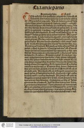 De articulis fidei. Capitulum I.