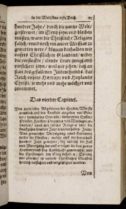 Das vierdte Capitel. Von grewlicher Abgötterey der Heyden [...]