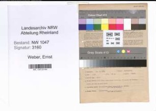 Entnazifizierung Ernst Weber , geb. 20.06.1899 (Lehrer)