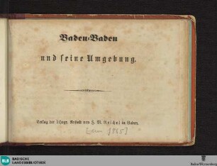 Baden-Baden und seine Umgebung