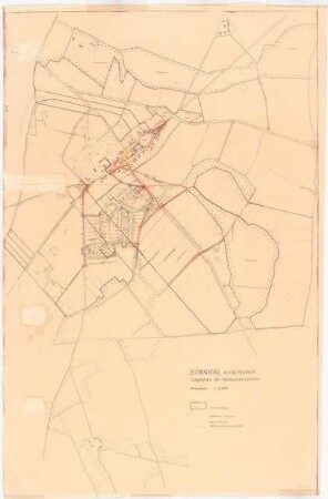 Neubauernhof Börnicke: Lageplan der Neubauernstellen 1:5000